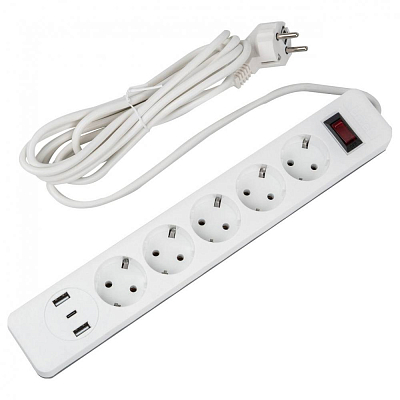 Сетевой фильтр Uniel S-GSR5-3 U2C1 WHITE/GREY UL-00012109 400_400_3095141